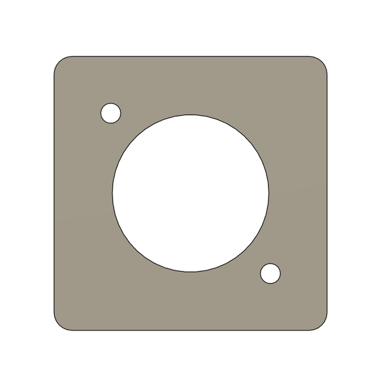 Single port Weld in mount for Size 24 Amphenol panel mount connectors